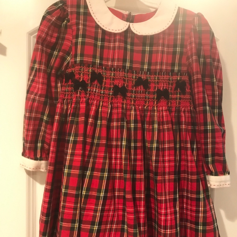 Hartstrings plaid holiday dress 4T